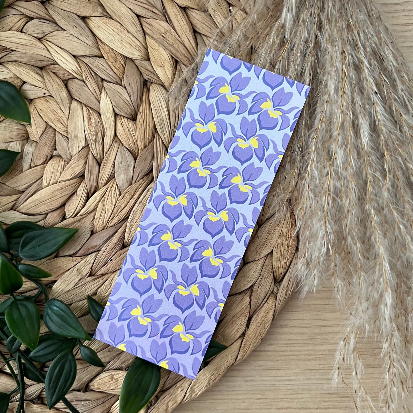 Iris double sided bookmark