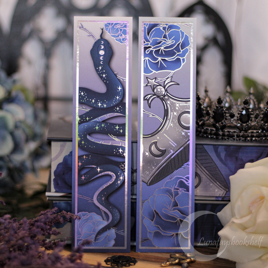 Serpent & Crown magnetic bookmark set