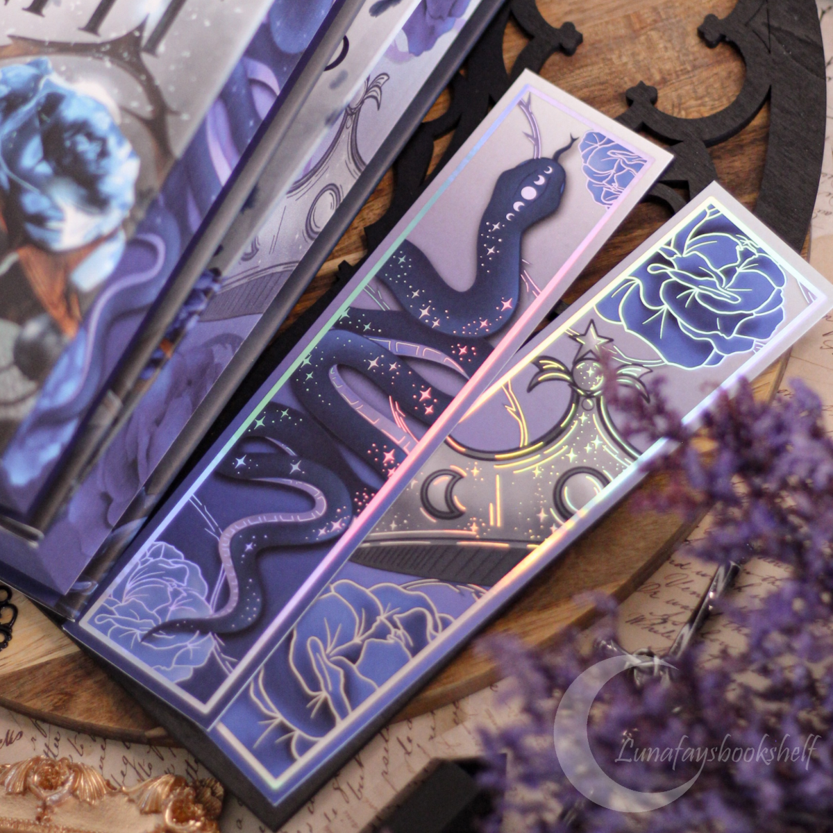 Serpent & Crown bookmark set