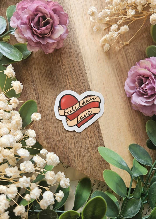 Forbidden Love Heart Sticker