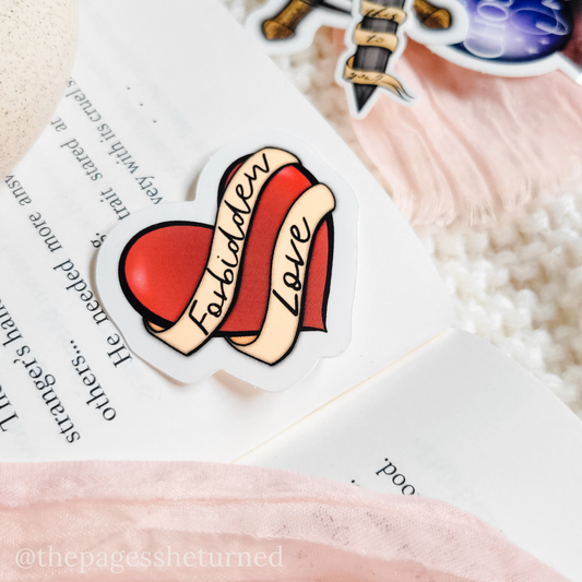 Forbidden Love Heart Sticker