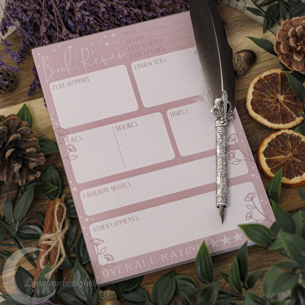 Book Review Notepad - Romantasy